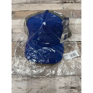 NEW Ford Logo Embossed Script SnapBack Hat FD207519 Blue/Grey